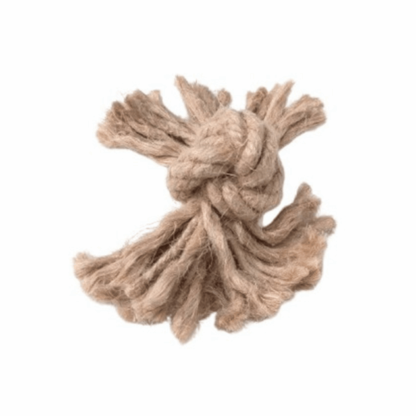 Corde Un Nœud SON pet : jouet corde beige en forme de nœud, pour chien moyen et grand chien, texture torsadée