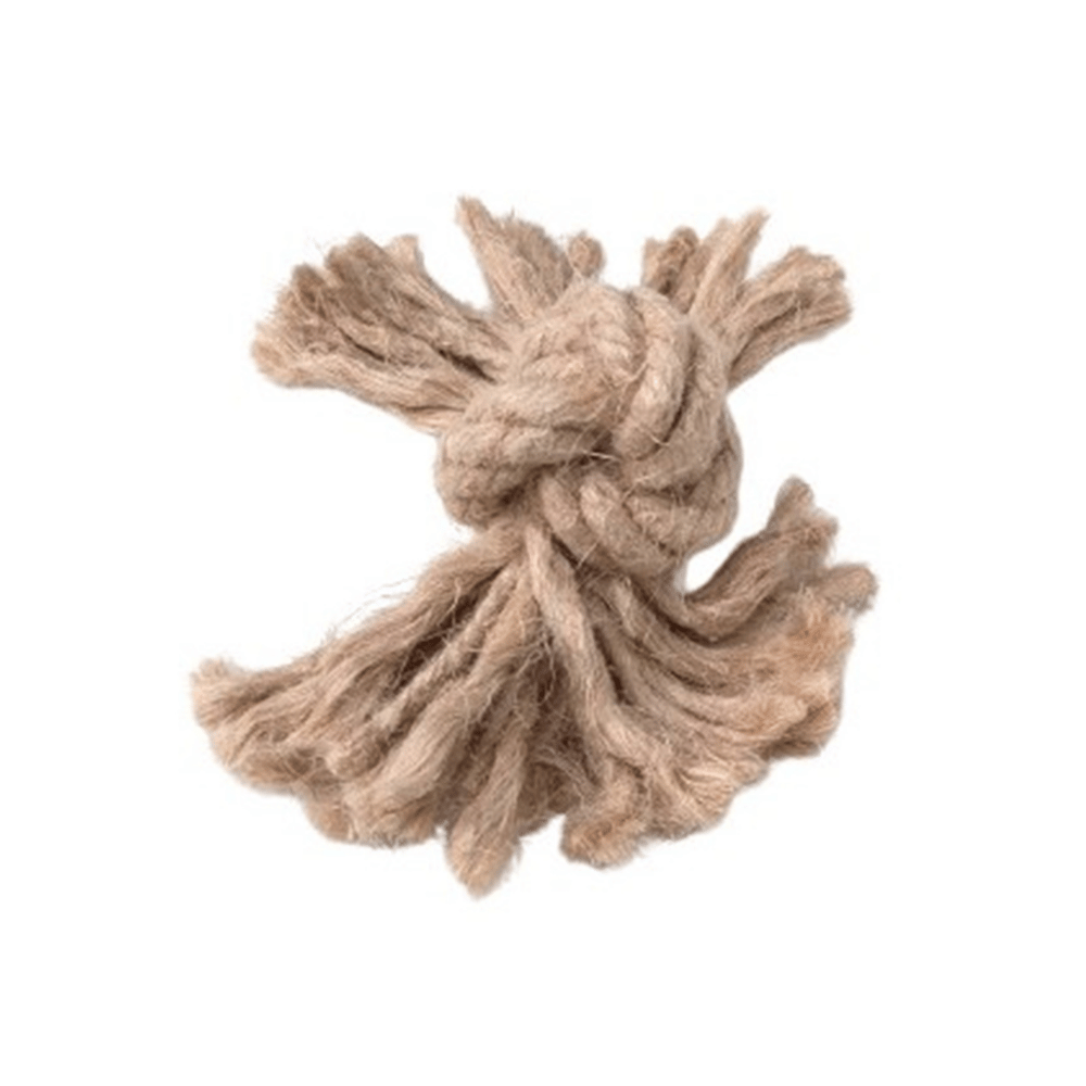 Corde Un Nœud SON pet : jouet corde beige en forme de nœud, pour chien moyen et grand chien, texture torsadée