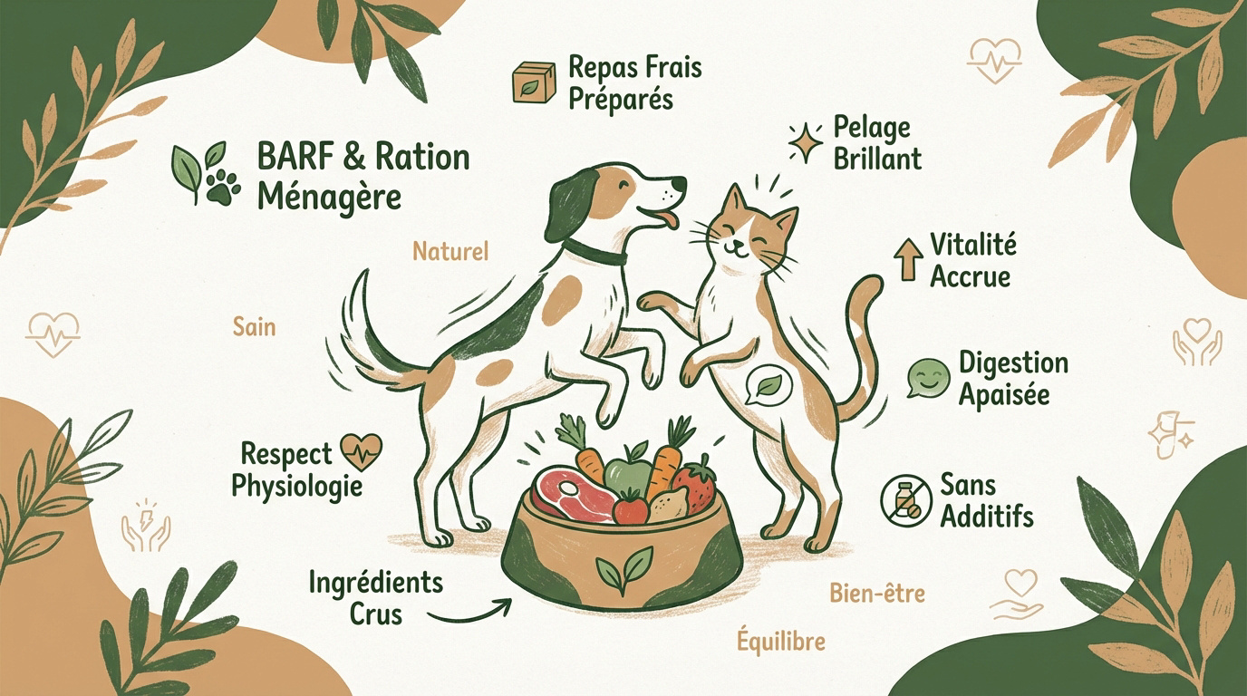 alimentation naturelle pour chien et chat