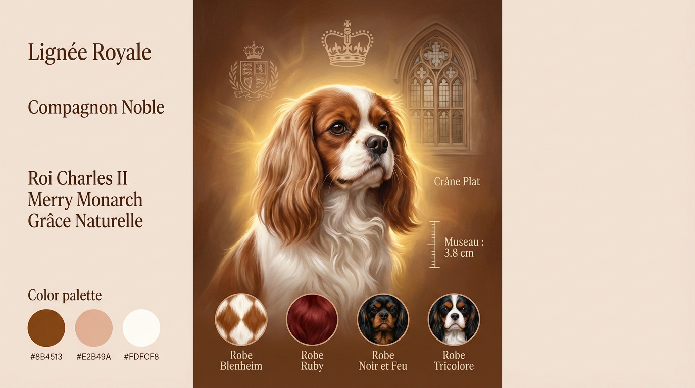 Cavalier King Charles Spaniel illustrant l'élégance de la lignée royale