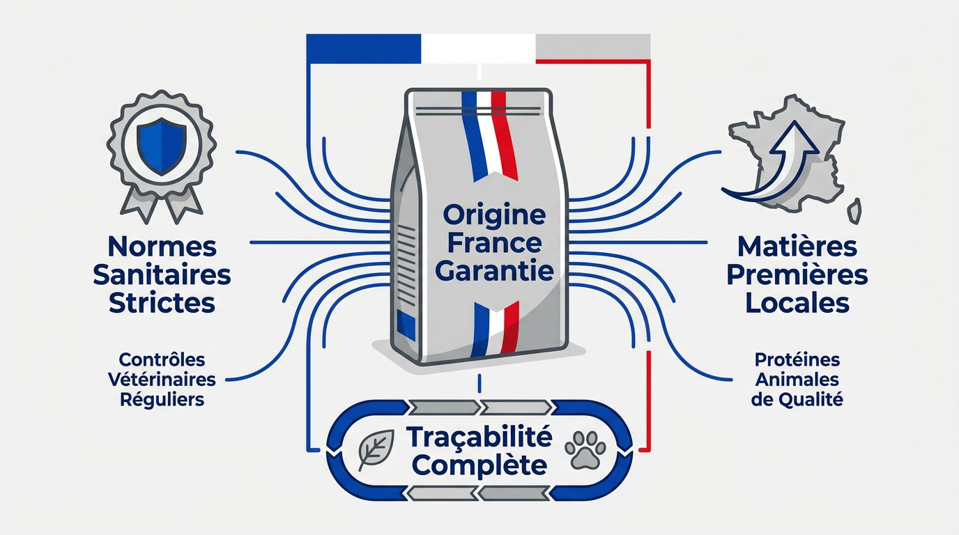 Croquettes pour chien avec certification origine France garantie